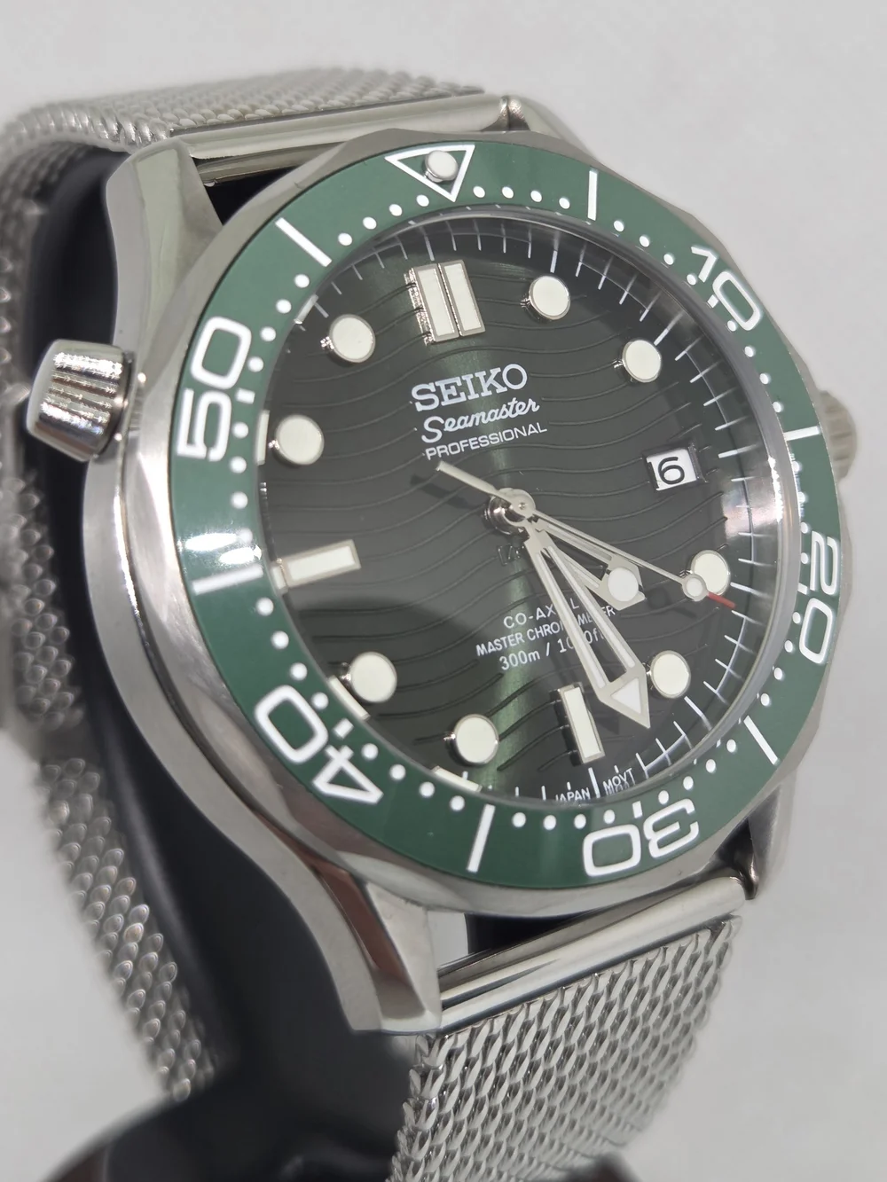 Custom 41mm Automatic Seiko Mod Watch Dark Green Seamaster NH35